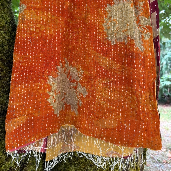 Kantha Bae Vintage Cotton Upcycled Pareo - Picture 1 of 9